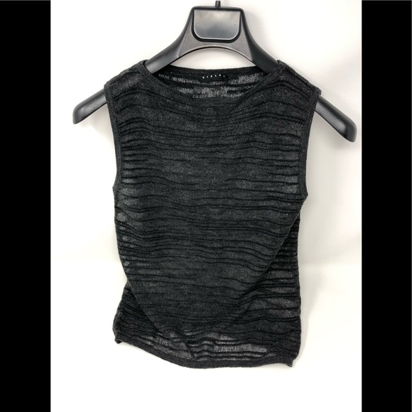 Sisley Tops - SISLEY Sleeveless Sweater Vest Semi-sheer